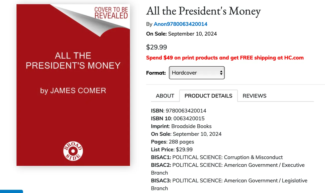 Purported Comer book deal promises generous payday, sale of more cheap lies