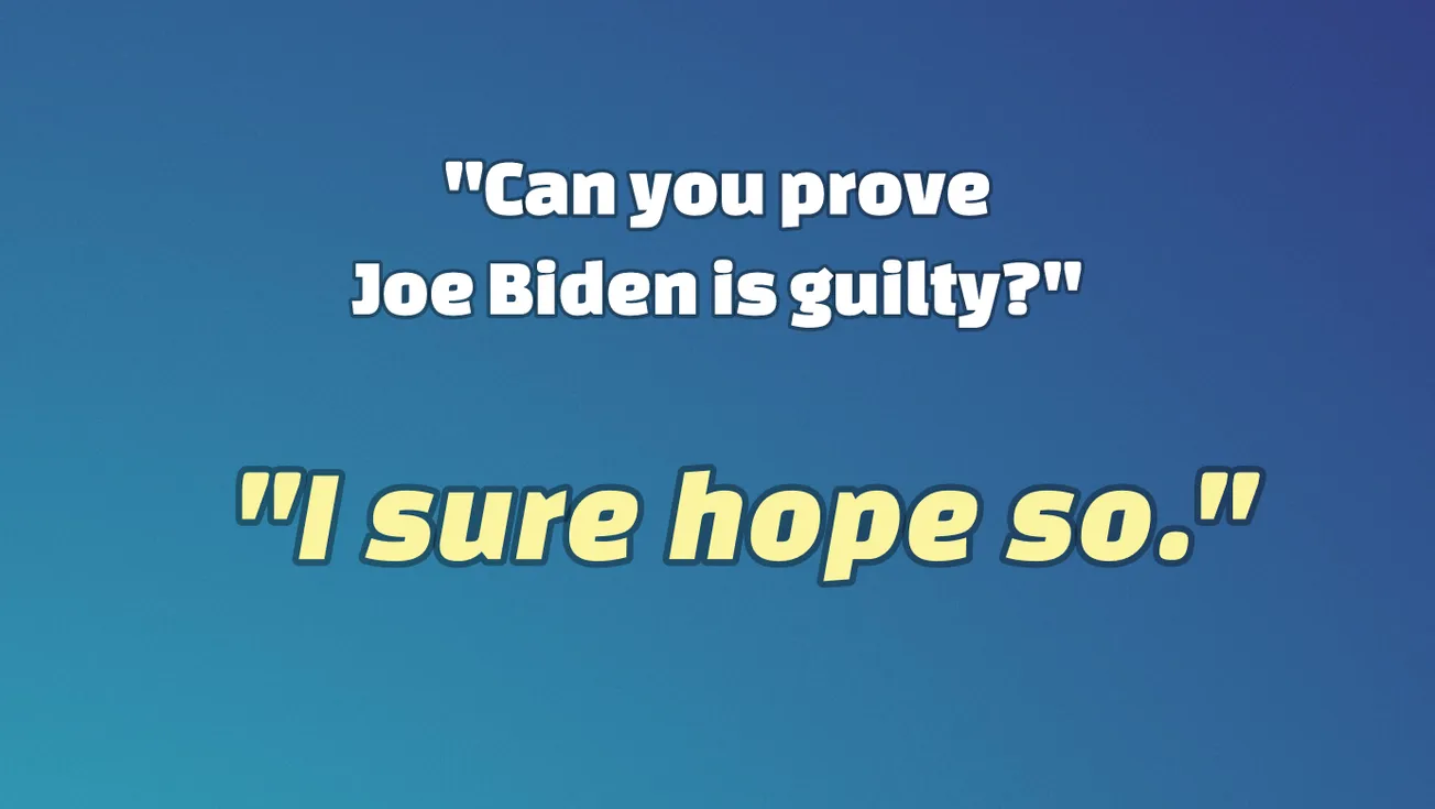 The Biden impeachment is a huge failure. Comer and the GOP are looking for a way out