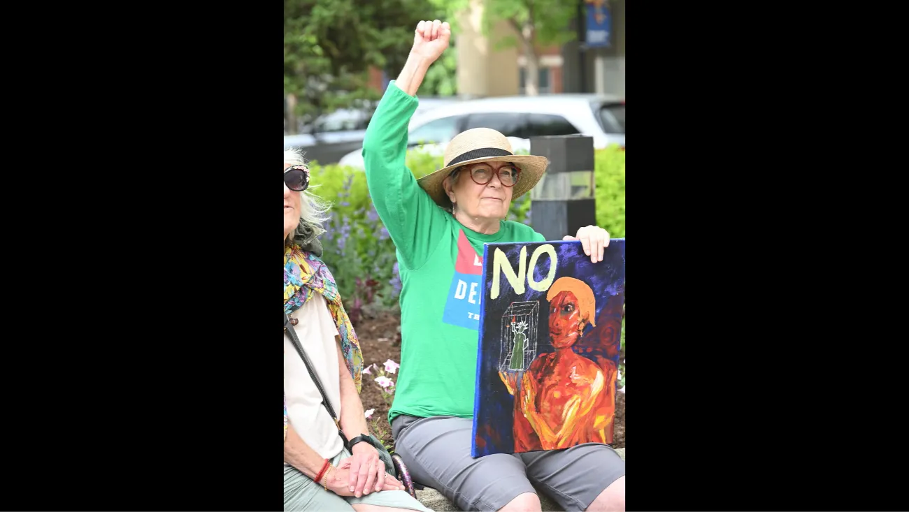 The people came out to raise a May Day fist to the Trump takeover