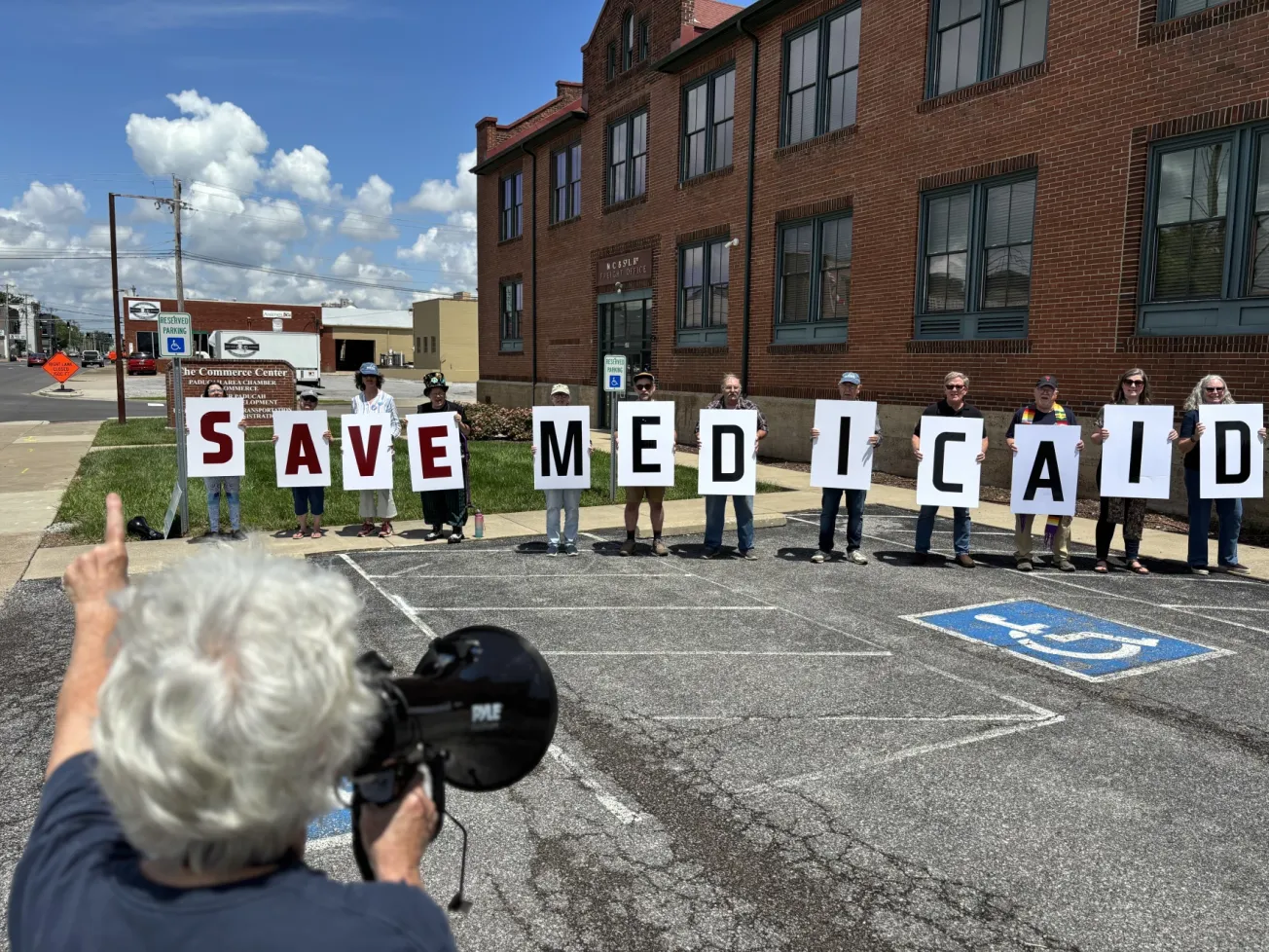 Paducah protestors speak out as Congress eyes major cuts to Medicaid, SNAP